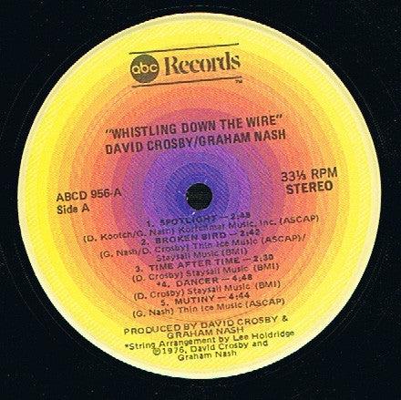Crosby - Nash* : Whistling Down The Wire (LP, Album, Kee)