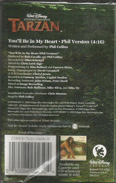 Phil Collins : You'll Be In My Heart (Cass, Single)