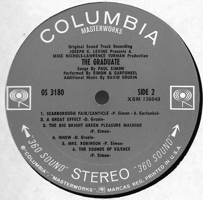Simon & Garfunkel, Dave Grusin : The Graduate (Original Sound Track Recording) (LP, Album)