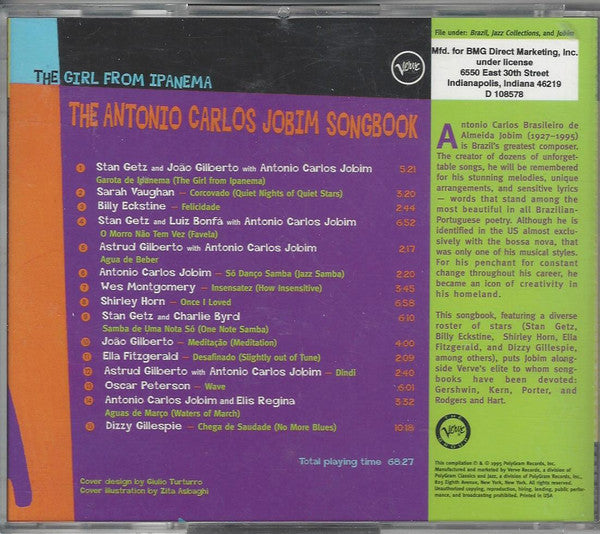 Various : The Girl From Ipanema: The Antonio Carlos Jobim Songbook (CD, Comp, Club)