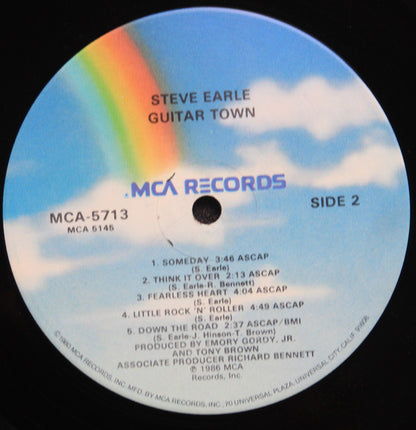 Steve Earle : Guitar Town (LP, Album)