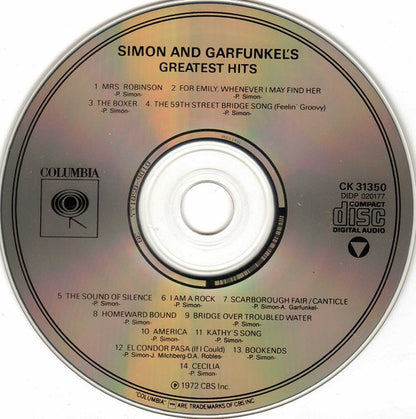 Simon And Garfunkel* : Simon And Garfunkel's Greatest Hits (CD, Comp, RE)