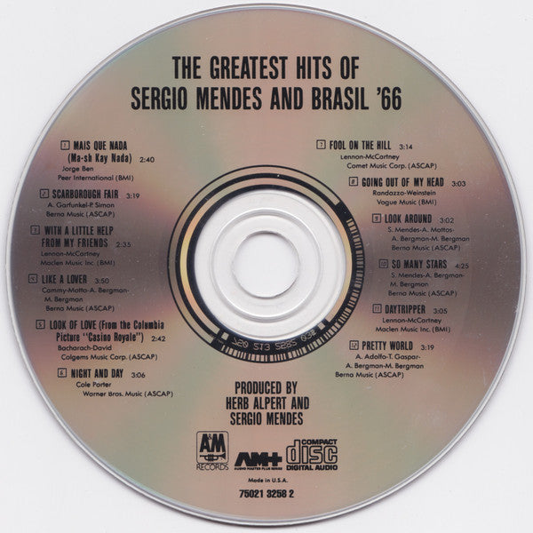 Sergio Mendes & Brasil '66* : Greatest Hits (CD, Comp, RE, RP)