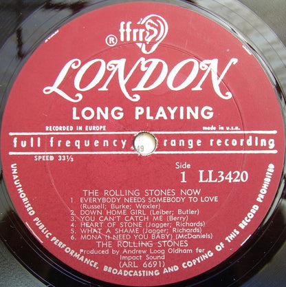 The Rolling Stones : The Rolling Stones, Now! (LP, Album, Mono, ARC)