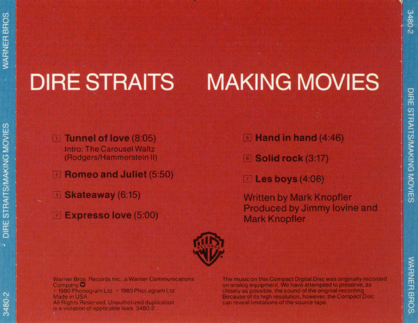 Dire Straits : Making Movies (CD, Album, RE)