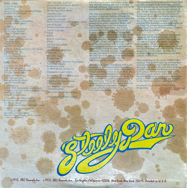 Steely Dan : Can't Buy A Thrill (LP, Album, RP, Ter)