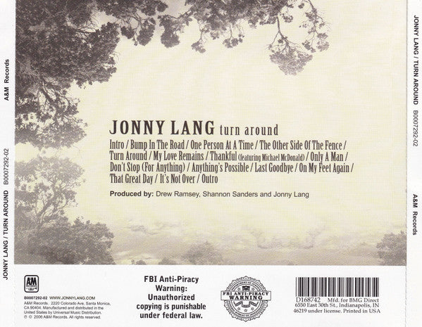 Jonny Lang : Turn Around (CD, Album, Club)