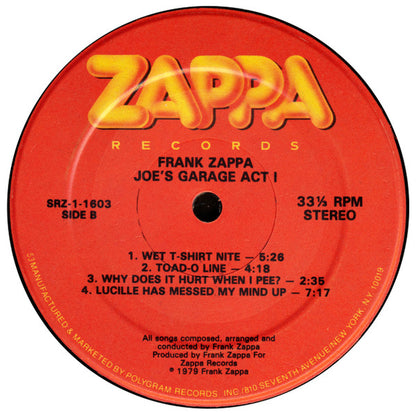 Zappa* : Joe's Garage Act I (LP, Album, RP, Gat)