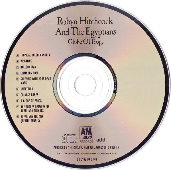Robyn Hitchcock And The Egyptians* : Globe Of Frogs (CD, Album)