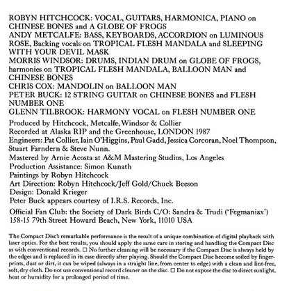 Robyn Hitchcock And The Egyptians* : Globe Of Frogs (CD, Album)
