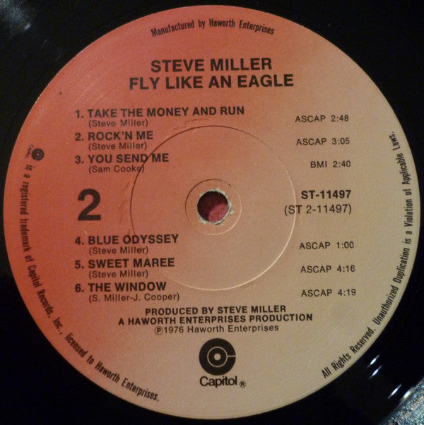 Steve Miller Band : Fly Like An Eagle (LP, Album, Los)