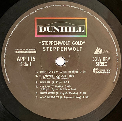 Steppenwolf : Gold (Their Great Hits) (LP, Comp, Ltd, RE, 200)
