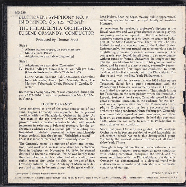 Buy Beethoven* - Philadelphia Orchestra* / Eugene Ormandy Buy Beethoven* - Philadelphia Orchestra* / Eugene Ormandy