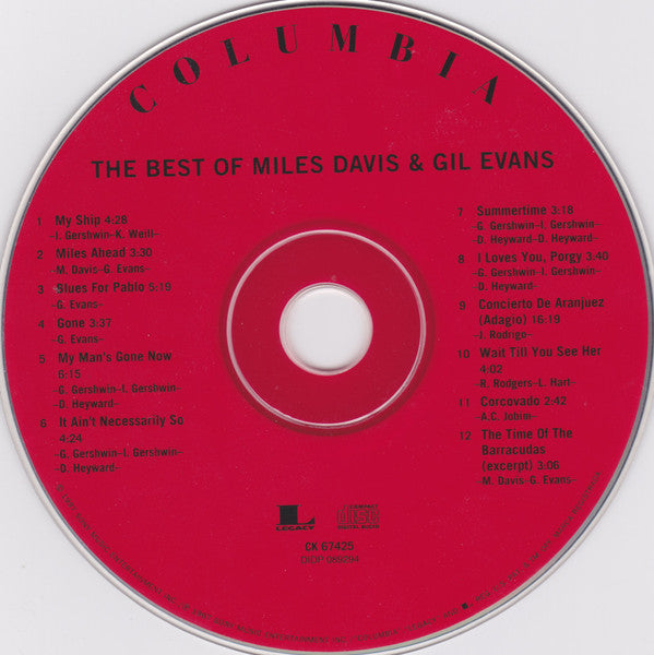 Miles Davis / Gil Evans : The Best Of Miles Davis & Gil Evans (CD, Comp, Club)