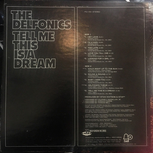 The Delfonics : Tell Me This Is A Dream (LP, Album, Mon)