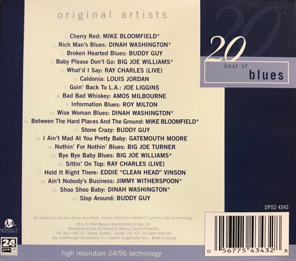 Various : 20 Best Of Blues (CD, Comp)