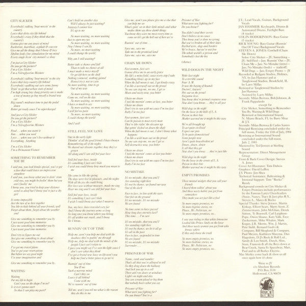 James Young (3) With Jan Hammer : City Slicker (LP, Album)