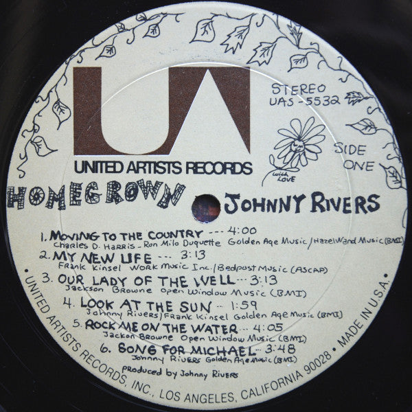Johnny Rivers : Home Grown (LP, Album, Res)