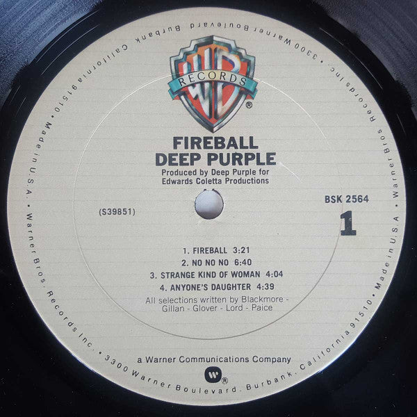 Deep Purple : Fireball (LP, Album, RE)