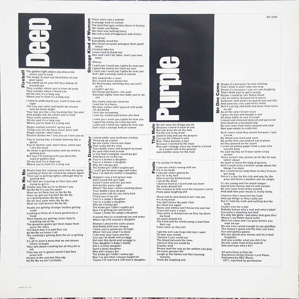 Deep Purple : Fireball (LP, Album, RE)