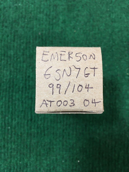 Emerson 6SN7GT Vacuum Tube * Tested 99%/104%