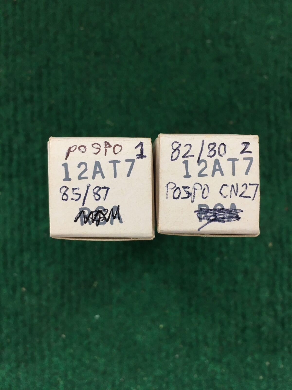 Pospo * 12AT7 Tubes * Pair * Tested 85/87 82/80