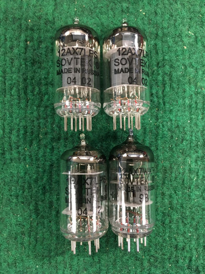 Sovtek * 12AX7 Tubes * Quad * Tested 128/120 125/125 130/130 105/100