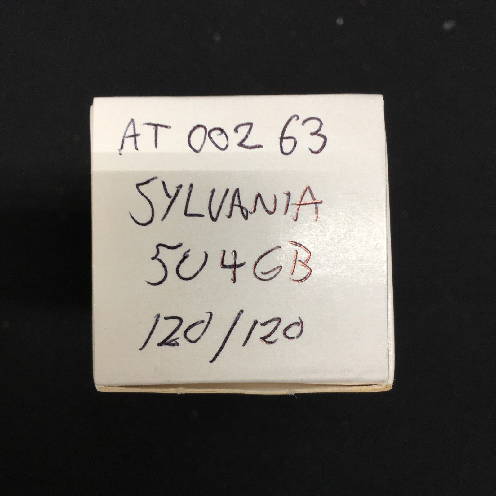 Sylvania 5U4GB Tube * Tested 120/120
