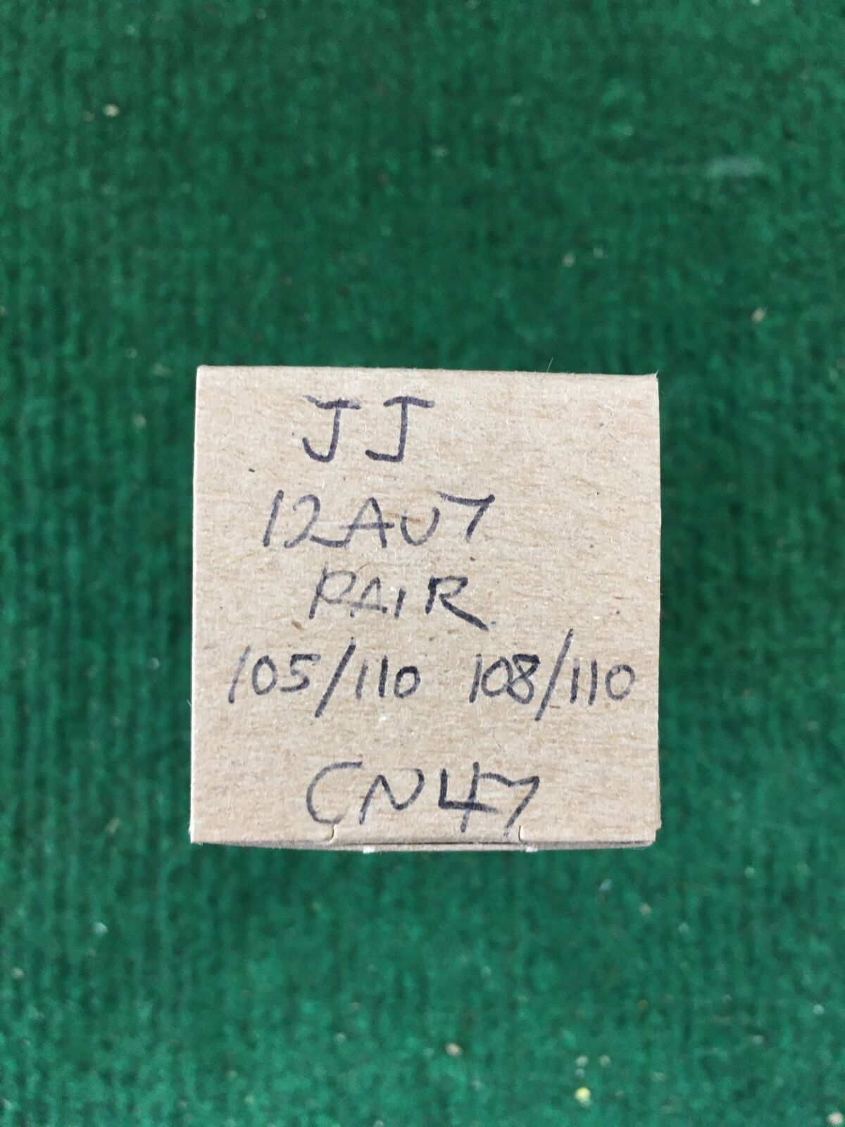 JJ * 12AU7/ECC82 Tube * Pair * Tested 105/110 108/110
