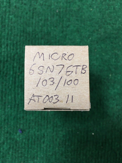 Micro 6SN7GTB  Vacuum Tube * Tested 103%/100%