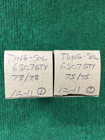 Tung-Sol * 6SC7GTY Tubes * Pair * Tested 78/78 75/75
