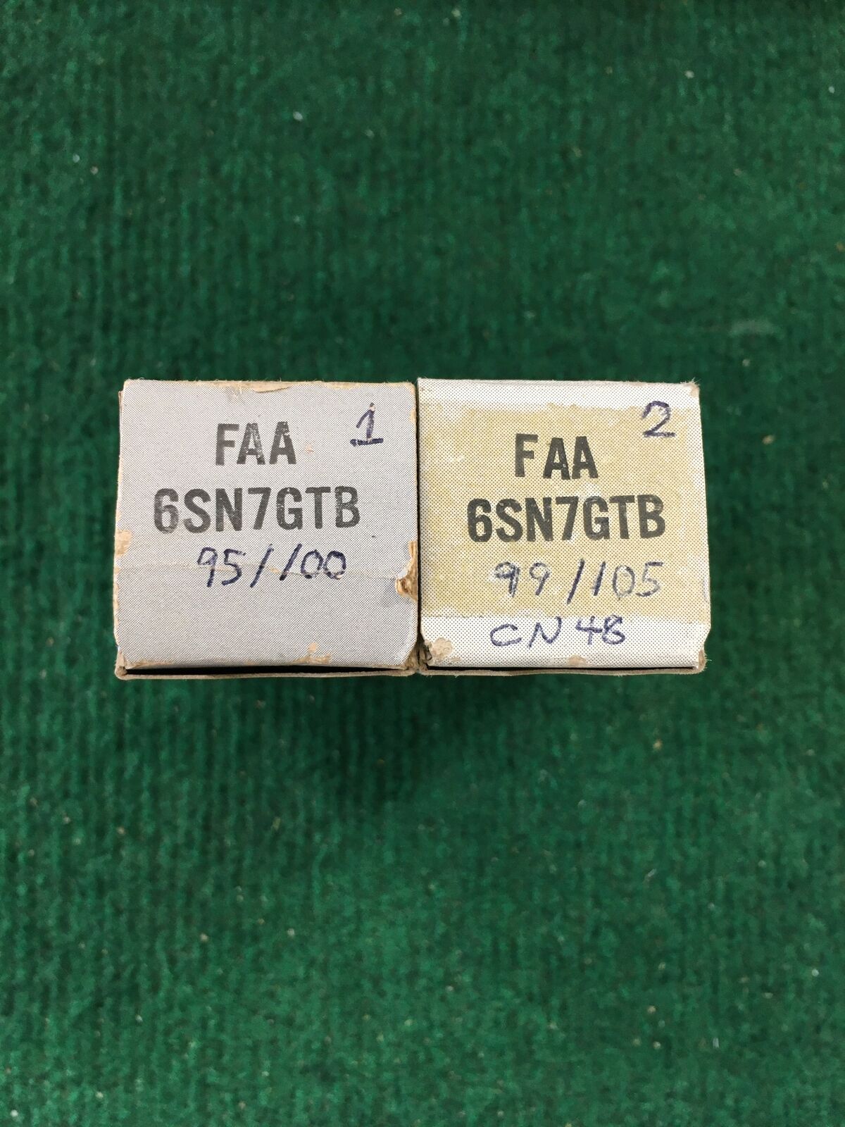FAA (GE) * 6SN7GTB Tube * Pair * Tested 95/100 99/105