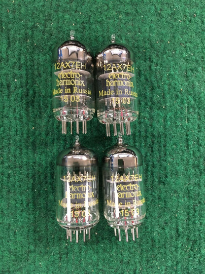 Electro-Harmonix * 12AX7 Tubes * Quad * Tested 120/130 130/130 130/125 118/125