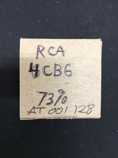 RCA 4CB6 Vacuum Tube * Tested 73%