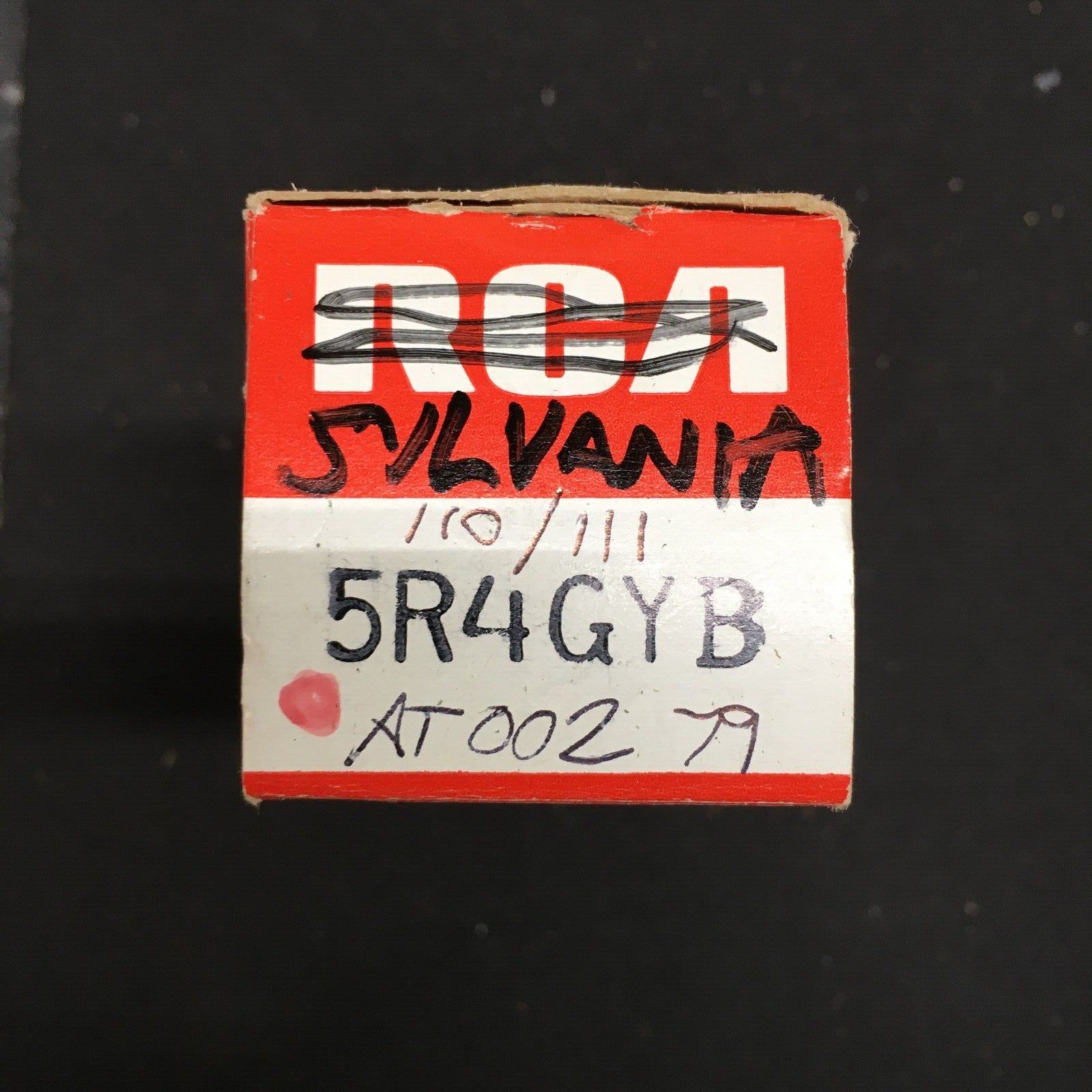 Sylvania 5R4GY B Vacuum Tube * Tested 110%/111%