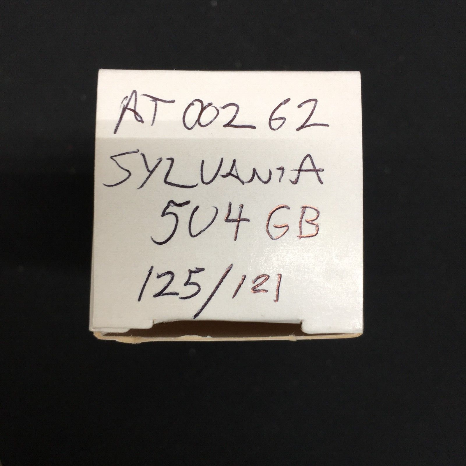 Sylvania 5U4GB Tube * Tested 125/121
