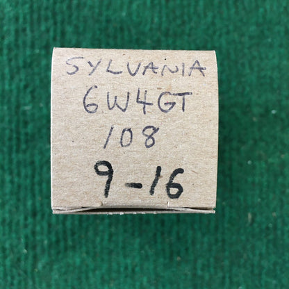 Sylvania * 6W4GT Tube * Tested 108