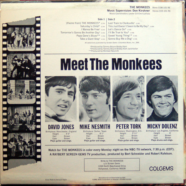 The Monkees : The Monkees (LP, Album, Mono, RP)