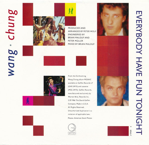 Wang Chung : Everybody Have Fun Tonight (7", Single, SRC)