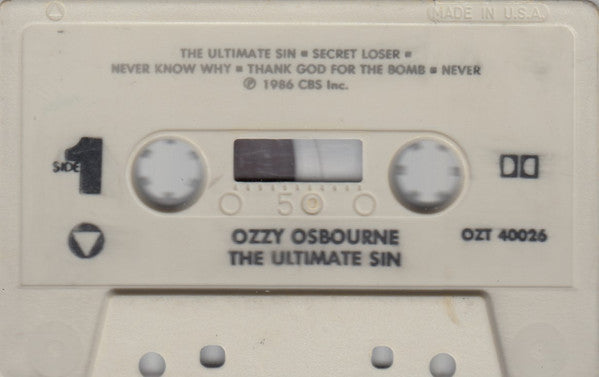 Ozzy Osbourne : The Ultimate Sin (Cass, Album)