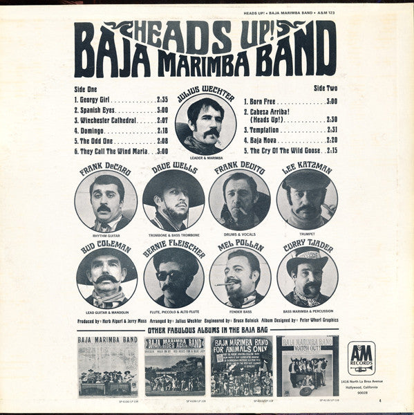 Baja Marimba Band : Heads Up! (LP, Album)
