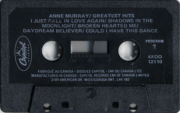 Anne Murray : Anne Murray's Greatest Hits (Cass, Comp, Club, Bla)