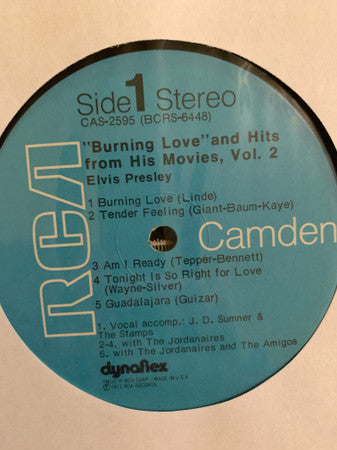 Elvis Presley : Burning Love And Hits From His Movies Vol. 2 (LP, Comp)