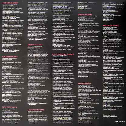 REO Speedwagon : Wheels Are Turnin' (LP, Album, Pit)