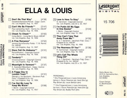 Ella* & Louis* : Together! (CD, Comp, Mono)