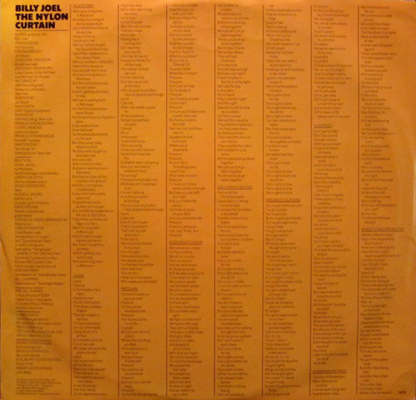 Billy Joel : The Nylon Curtain (LP, Album, RE, Pit)