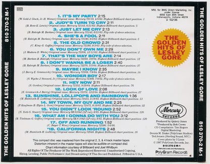 Lesley Gore : The Golden Hits Of Lesley Gore (CD, Comp, Club)