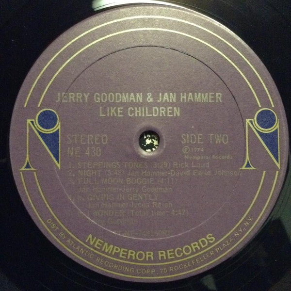 Jerry Goodman & Jan Hammer : Like Children (LP, Album)