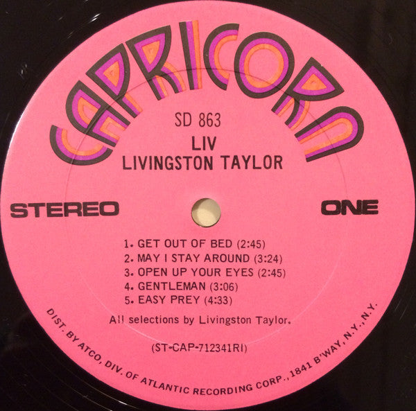 Livingston Taylor : Liv (LP, Album, RE, RI )