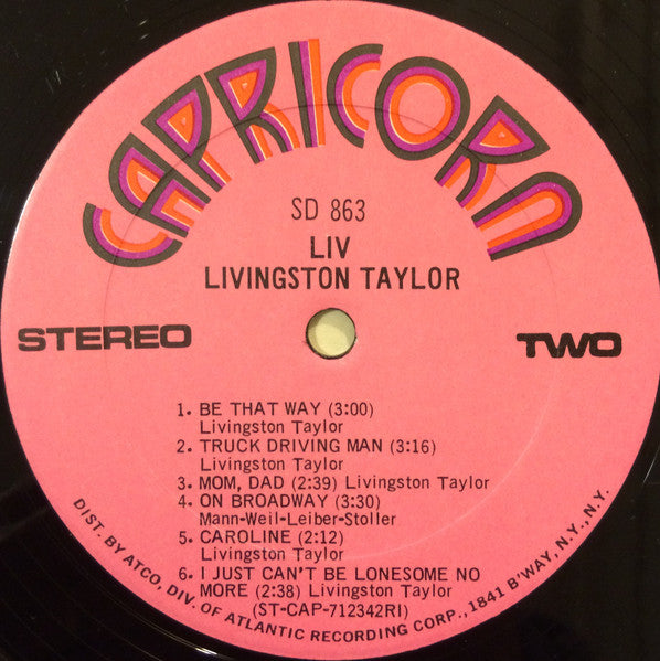 Livingston Taylor : Liv (LP, Album, RE, RI )